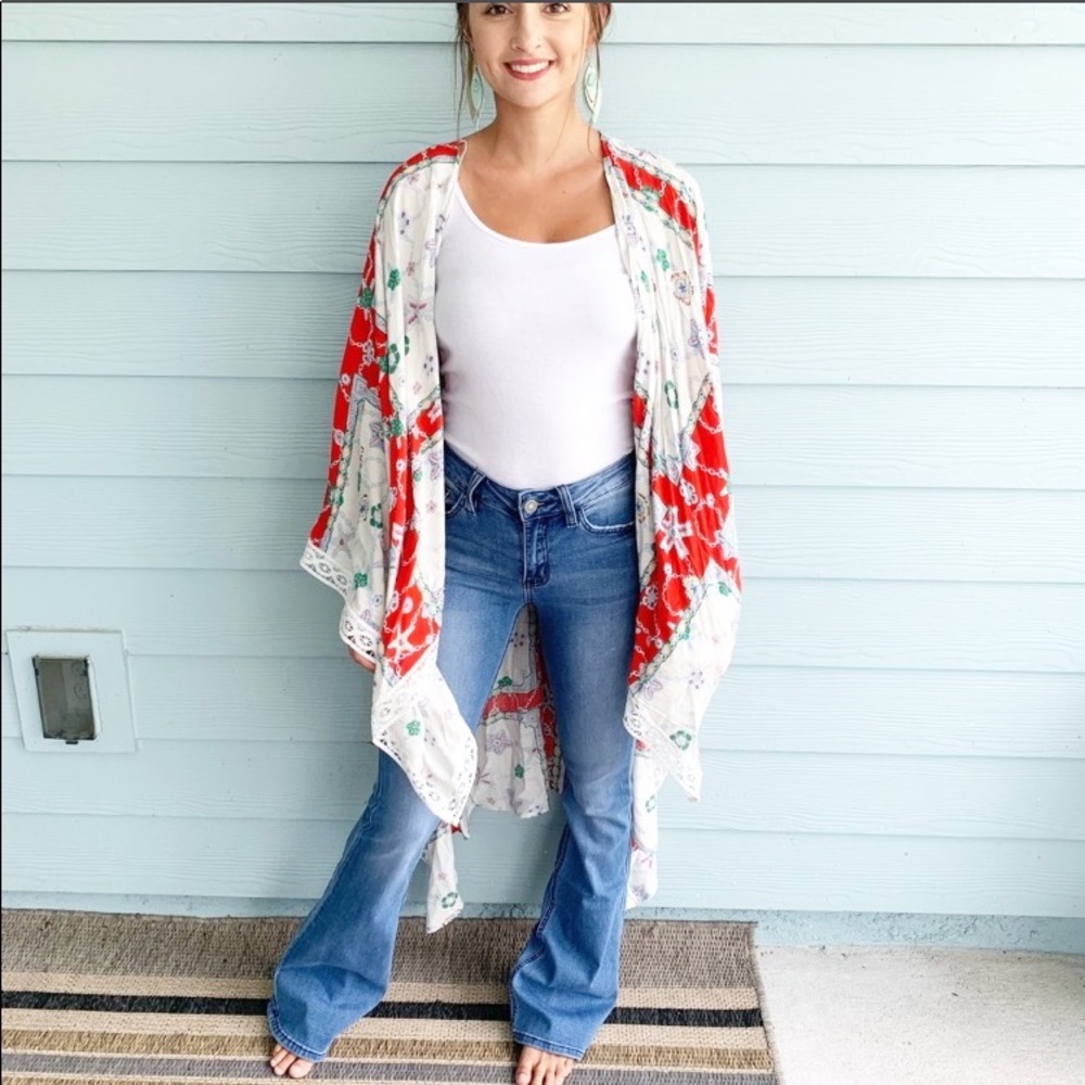 NWT MISS LOVE Floral print kimono - Picture 4 of 5